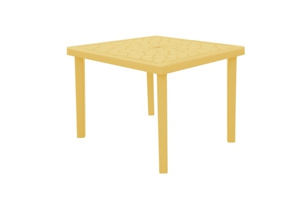 TABLE GRUVYER 90X90  YELLOW