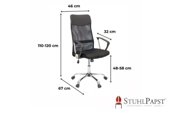 FIT drehstuhl mit mikrofaser, netzlehne stuhl, verchromtes fusskreuz stuhl,