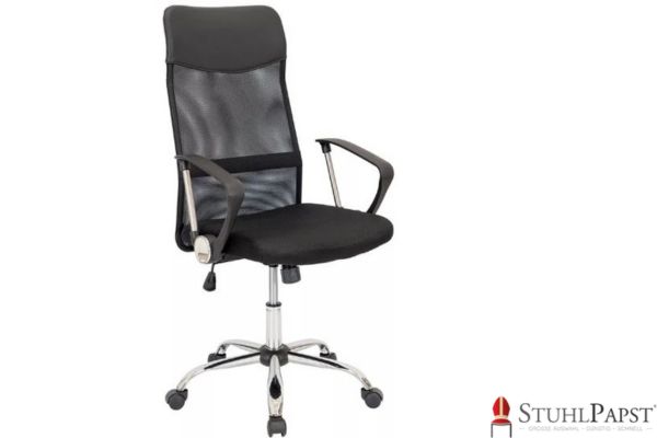 Fit netzlehne stuhl, verchromtes fusskreuz stuhl, leichtgaengige rollen stuhl, drehstuhl 360 grad, buerostuhl