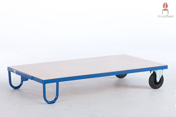 Ohne die Lenkstange ist der Rest des Produktes, dank der vorne angebrachten Füße, eine stabile Ablagefläche