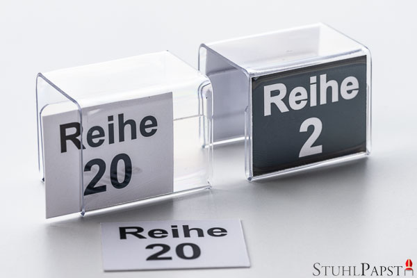 Stuhl Platznummern Platznummerierungen Reservierung Beschriftung für Stühle Reservierungsnummer