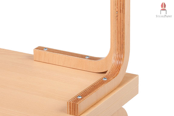 Platte und Tischbeine sind fest verschraubt