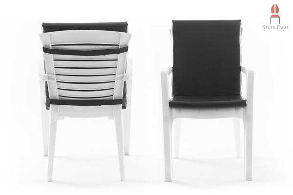 Das Universal Clinic Polster lässt sich auf unterschiedlichen Stuhlmodellen einsetzen