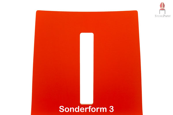 Mit der roten Sitzschale im modernen Design ist Ihnen ein Hingucker garantiert