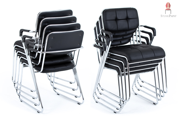 Ath.let AL Stühle mit Armlehnen können besonders hoch gestapelt werden diese Kufenstapelstühle sind moderne Stuhl Klassiker Stuhlkassiker klassiche moderne Stühle Stapelstühle Seminarstühle Polsterstü