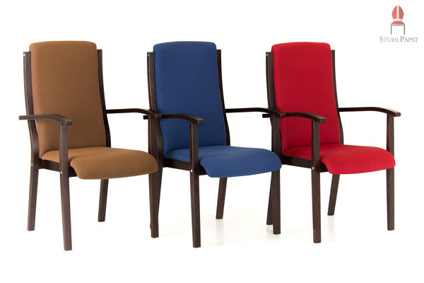 Massivholzsessel in verschiedenen Farbausführungen - Kunstleder und Stoffbezug