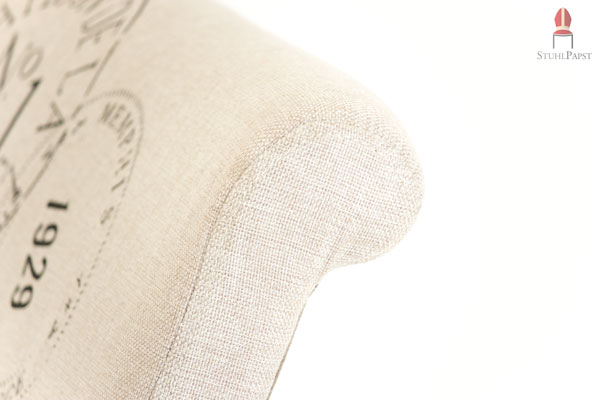 Rückenlehne abgerundet und ausreichend gepolstert - hochwertig verarbeitet