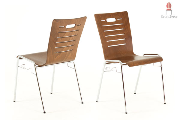 Robuste stabile Holz Stuhl Stühle Stapelstuhl Stapelstühle kaufen outdoor Esszimmerstühle Holz Schalenstuhl aus Holz