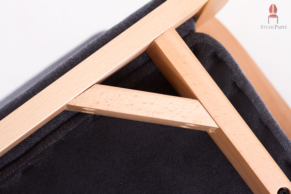 Der Rahmen der Bank ist mit Winkeln verstärkt