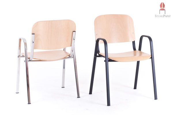 Das Stuhlgestell kann unterschiedlich gestaltet werden