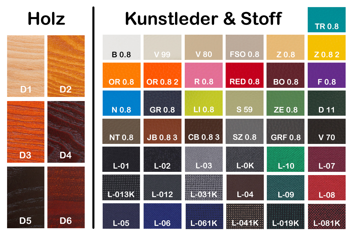 Gepolsterte Holzschalenstühle Edw.ard SI - verschiedene Beiztöne und Objektstoffe