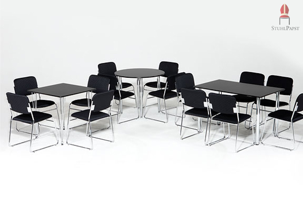 Auch für Gruppentische eignet sich diese Bestuhlung