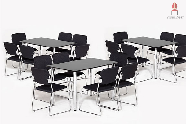 Gruppentische mit dem Eur.o in harmonisch, eleganter Optik ausgestattet