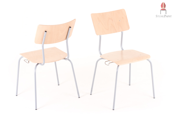 Das Modell mit grau beschichteten Stuhlrahmen