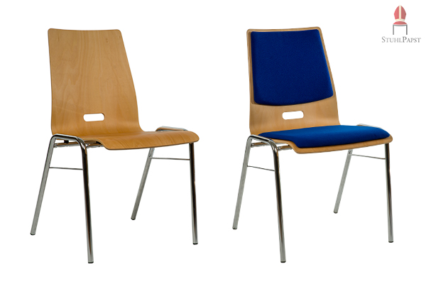 FAV.ORIT Eventstuhl Eventstühle Stapelstuhl Stapelstühle Stuhl Stühle für Events Veranstaltungsstuhl Veranstaltungsstühle Besucherstuhl Besucherstühle online buche blau gepolstert