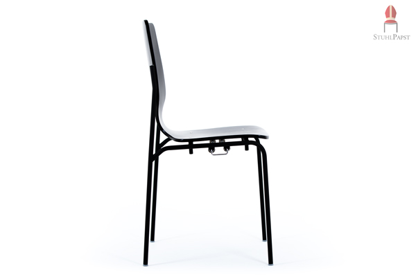 Fio.na Designer Design Stapelstuhl Stapelstühle Holzstapelstuhl Holzstapelstühle Designstuhl Designstühle weiß schwarz lackiert Möbelpapst GmbH Gescher