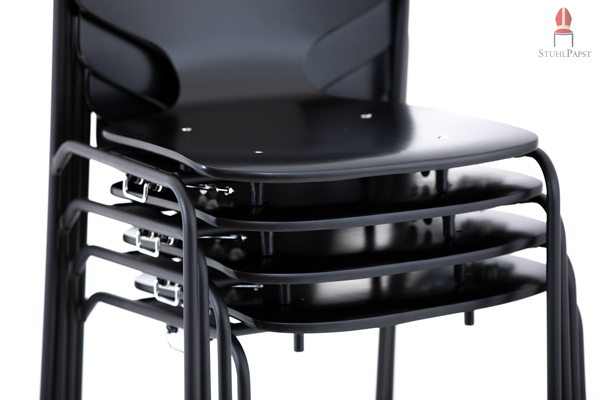 Fio.na stapelbare Stühle für Veranstaltungen und Events   Designer Designstuhl Designstühle weiß schwarz lackiert Möbelpapst GmbH Gescher