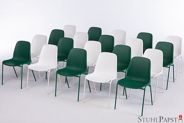 Hallenbestuhlung Schalenstuhl Kunststoff Stuhl Stühle Stapelstühle outdoor schwarz design Metallbeine modern günstig stapelbar