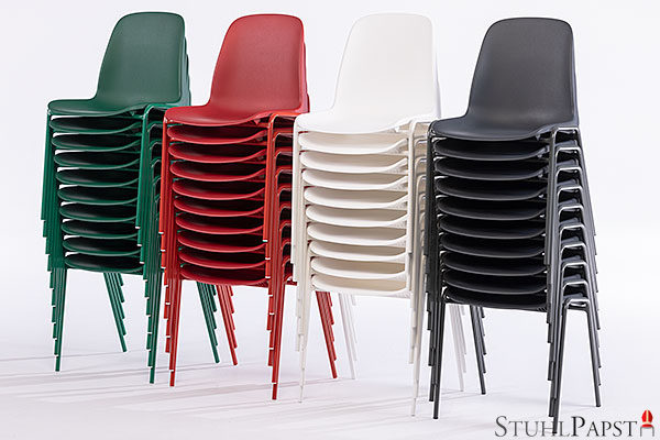 Hochzeitstühle Schalenstuhl Kunststoff Stuhl Stühle Stapelstühle outdoor schwarz design Metallbeine modern günstig stapelbar