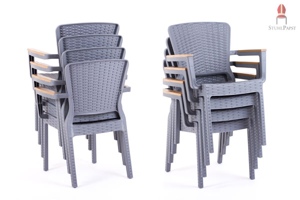 Platzsparend stapelbar