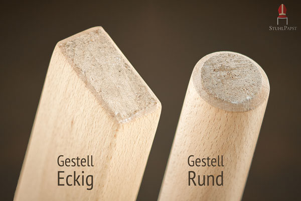 Die durchdachte Verarbeitung der Stuhlfüße sorgen für Standfestigkeit und Halt