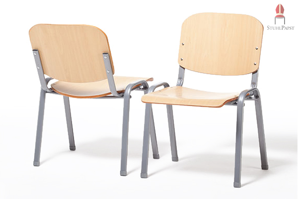 Bestandteile sind beschichtetes Holz und ein pulverbeschichtetes Gestell