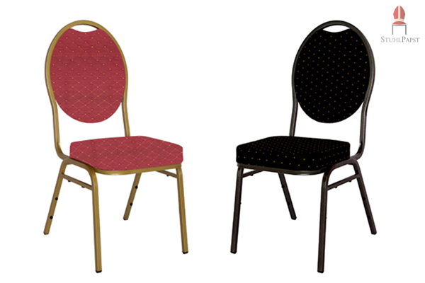 Der elegante Jubiläum-Stuhl mit schwarzer Polsterung