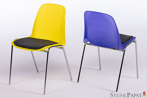 Möbelpapst Stuhlpapst Luzid Transparente durchsichtige Stühle günstig ikea acryl metall amazon mieten stapelbare Kunststoffstühle dunkelblau violett gelb maisgelb