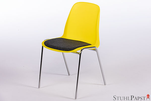 Möbelpapst Stuhlpapst Luzid Transparente durchsichtige Stühle günstig ikea acryl metall amazon mieten stapelbare Kunststoffstühle gelb maisgelb gepolstert