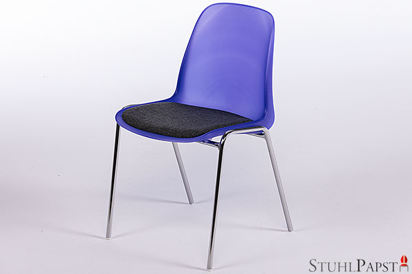 Möbelpapst Stuhlpapst Luzid Transparente durchsichtige Stühle günstig ikea acryl metall amazon mieten stapelbare Kunststoffstühle violett dunkelblau mit Sitzpolster