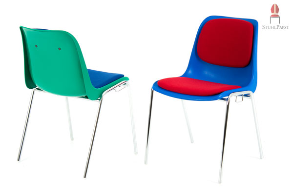 Den Stuhl Mil.ano gibt es auch als gepolsterte Variante