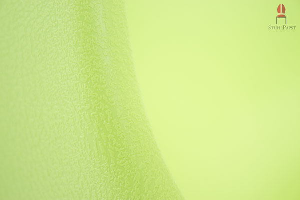 Hier die hellgrüne Beschichtung in Nahaufnahme