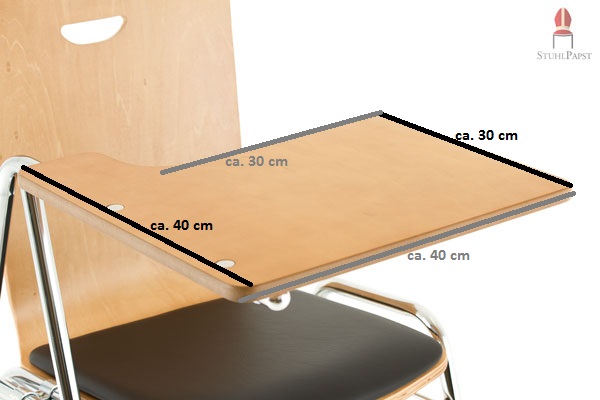Maße der Schreibplatte des Niv.eau SI CO