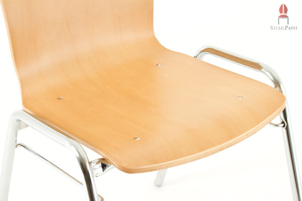 Die Schrauben gehen durch die Sitzschale durch für noch mehr Stabilität