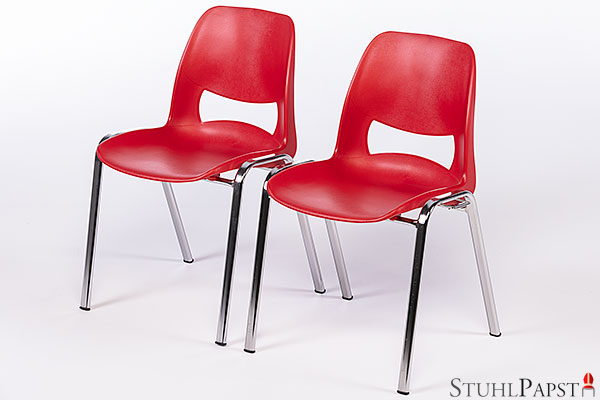 Opera günstige & robuste Kunststoff Stuhl Stühle knallrot stapelbar der Möbelpapst GmbH Stuhlgrosshandel Stuhlpapst