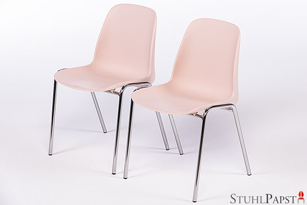 Kunststoff Schalenstuhl Schalenstühle Kunststoffschalenstuhl Kunststoffschalenstühle rosa rose stapelbar modern günstig Pastell