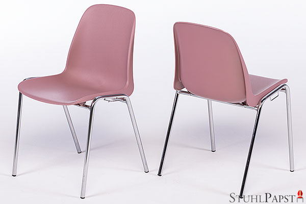 Kunststoff Schalenstuhl Schalenstühle Kunststoffschalenstuhl Kunststoffschalenstühle rosa rose stapelbar modern günstig Pastellfarben