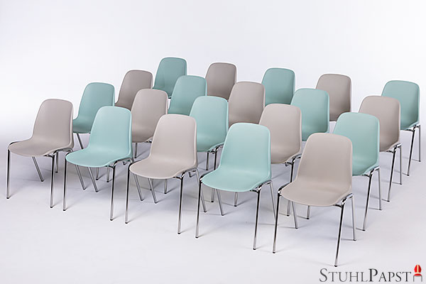 Stapelbare Bunte Pastellfarben Aula Kantinen Stühle Saalbestuhlung Kunststoffstühle günstig modern