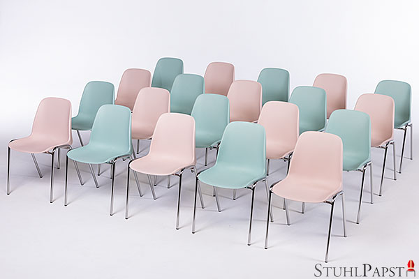 Stapelbare Bunte Pastellfarben Mehrweckstühle Stühle Stapelstühle Kunststoffstühle günstig modern