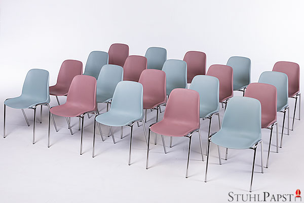 Stapelbare Bunte Pastellfarben Reihenbestuhlung Stühle Stapelstühle aus Kunststoff Kunststoffstühle günstig