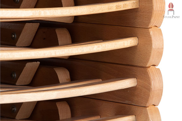 Die besondere Beschaffenheit der Seitenelemente macht das stapeln sicherer