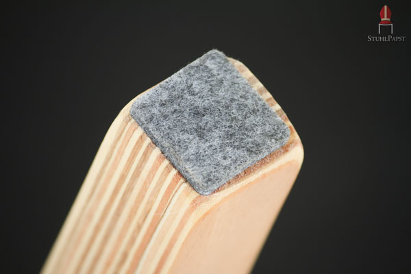 Fest verleimte Filzgleiter