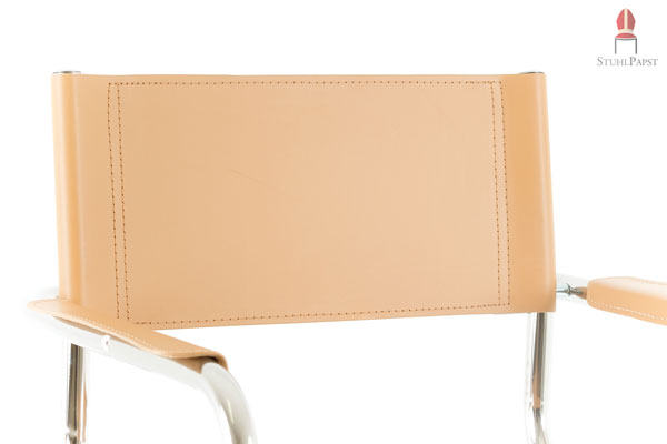 Das Leder ist hochwertig verarbeitet und vermittelt ein angenehmes Sitzgefühl