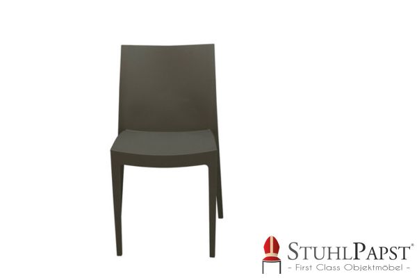 VENEDIG ANthrazit stuhl aus polypropylen kratzfest pflegeleicht stabil robust vielseitig strapazierfaehig langlebige materialien gesundes sitzen