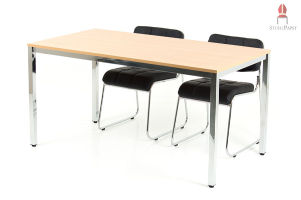 Hier sehen Sie eins unser Kufenstuhlmodelle als Kombination zum Tischmodell Duk.as