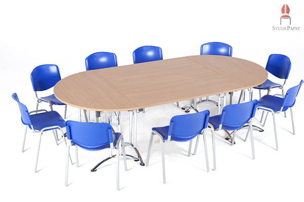 Die Tischplatte können sie in verschiedenen Formen und Farben bestellen und somit mit nahezu allem kombinieren