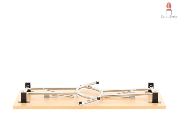 Hier sehen Sie den luxuriösen Klapptisch Ele.gance im zusammengeklappten Zustand