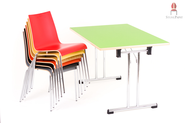 Mit dem Tisch setzen Sie moderne Farbakzente