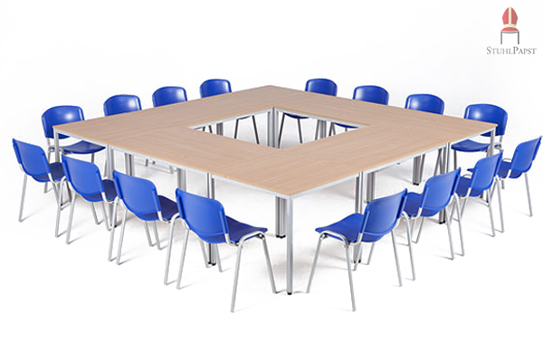 Der Tisch Pro.jekt lässt sich in verschiedenen Verwendungsbereichen einsetzen