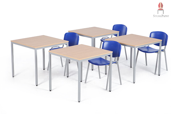 Mit dem elegant leichten Design eignet sich der Tisch auch gut im Bereich der Seminarräume